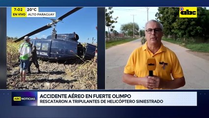 Fuerte Olimpo: caída de helicóptero policial perjudica asistencia a inundados en el Chaco
