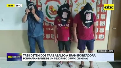 Asalto a transportadora en Santa Fe del Paraná: tres detenidos y evidencias incautadas en CDE