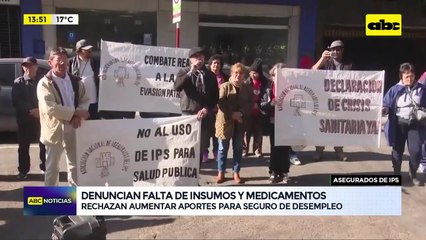 Asegurados de IPS se movilizan por falta de insumos y rechazan aumentar monto del aporte