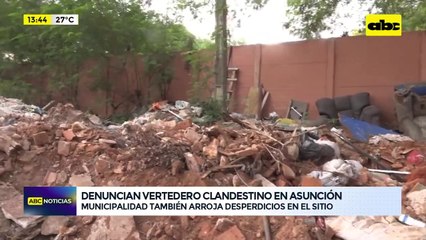 Vertedero clandestino en Asunción: denuncian que hasta la Municipalidad arroja desechos en el lugar