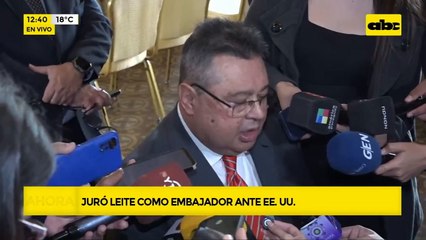 Palabras de Gustavo Leite luego de jurar como embajador ante Estados Unidos