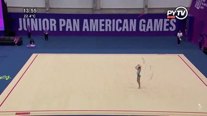 Ana Carolina De Conto Lenz brilló en la prueba de cinta individual de gimnasia rítmica en los Juegos Panamericanos Junior ASU 2025