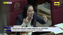“Les desafío a que me echen”: Yolanda Paredes fustiga al oficialismo desde su banca