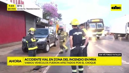 Triple choque en Mariano Roque Alonso: percance no dejó heridos graves