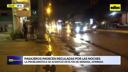 Pasajeros nocturnos aseguran que regulada de buses se acentúa