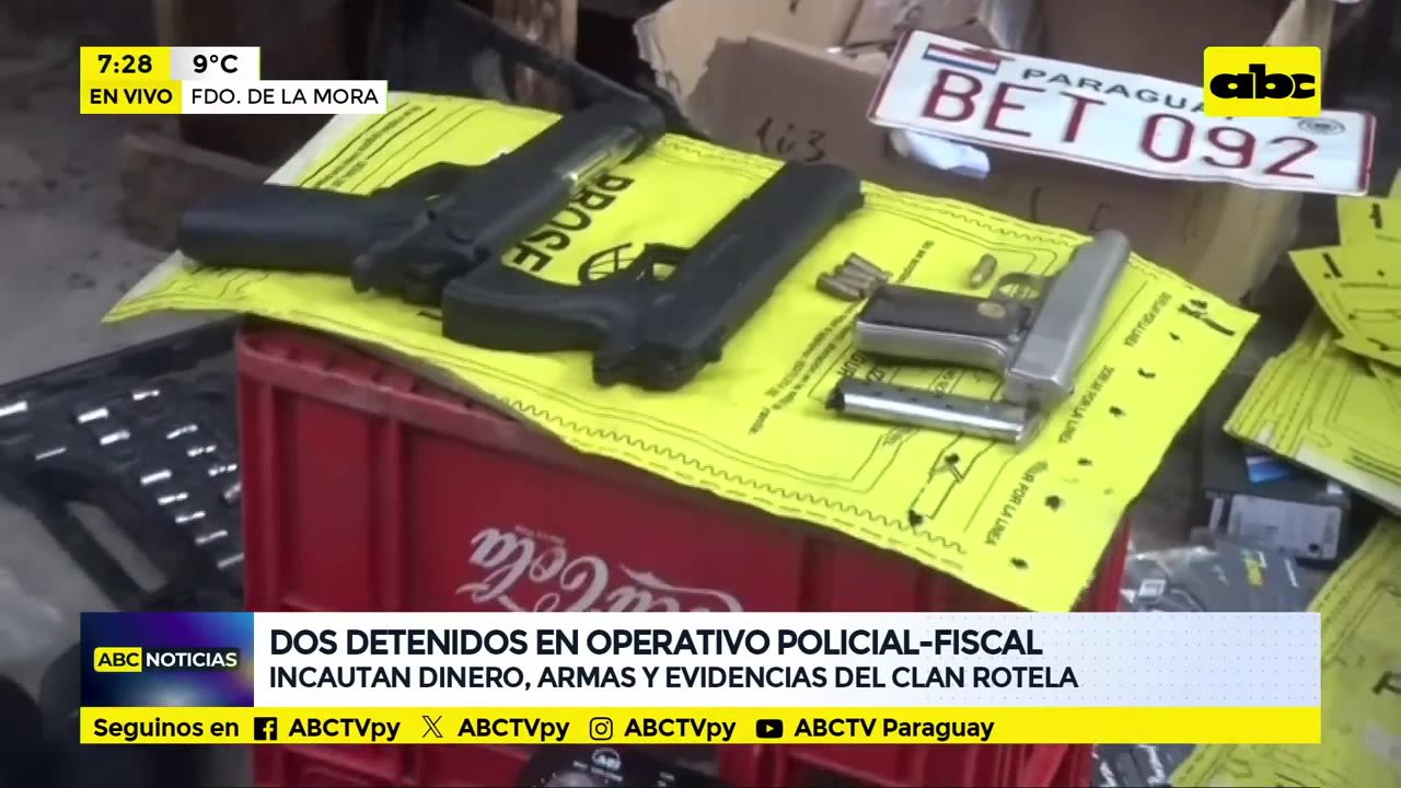 Allanamiento y detenidos en Fernando de la Mora: incautan evidencias de hechos punibles