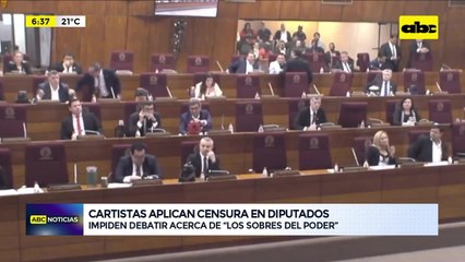 Cartistas aplican censura en diputados