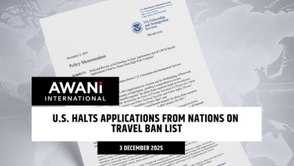 U.S. halts applications from nations on travel ban list