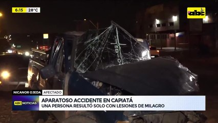 Joven resultó herido tras chocar contra un camión cargado de carbón en Capiatá