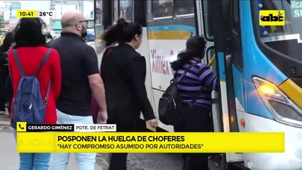 Choferes de colectivo posponen huelga anunciada para el 25 y 26 de septiembre