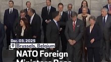 NATO Foreign Ministers Pose For Group Photo