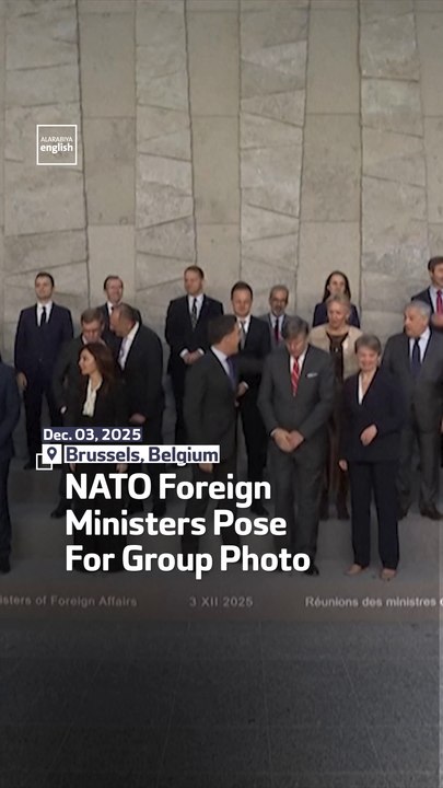NATO Foreign Ministers Pose For Group Photo