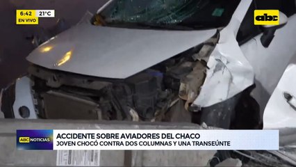 Accidente de tránsito sobre la Aviadores