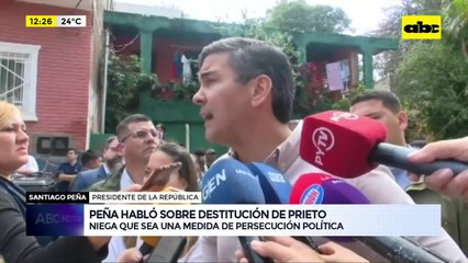 Santiago Peña defiende destitución de Prieto, pero evita pronunciarse sobre “Nenecho”