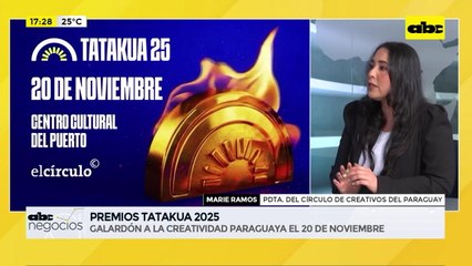ABC Negocios: Premios Tatakua 2025 - Entrevista a Marie Ramos, presidenta del Círculo de Creativos del Paraguay
