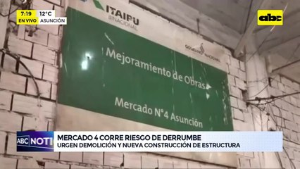 Obras de mejoramiento en el Mercado 4 nunca se concretaron y parte de la estructura está en riesgo