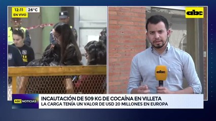 Carga de media tonelada de cocaína incautada en Villeta tenía como destino Europa