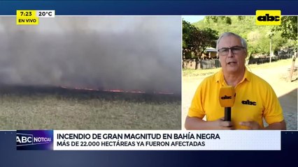 Incendio arrasa miles de hectáreas en Bahía Negra
