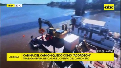 Concepción: logran separar cabina del camión y siguen los esfuerzos por extraer cuerpo del chofer