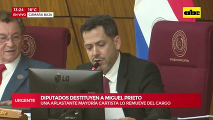 Así votaron los diputados para destituir a Miguel Prieto