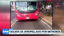 Ciclista pierde la vida tras ser atropellado por Metrobús