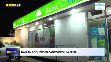 Villa Elisa: delincuentes intentaron entrar a banco haciendo un boquete en el techo