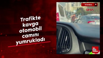 İstanbul Beşiktaş’ta trafikte yol verme kavgası