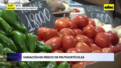 Mercado de Abasto: reportan leve baja de precios en productos frutihortícolas