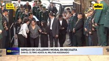 Dan el último adiós al teniente coronel Guillermo Moral en el cementerio de la Recoleta