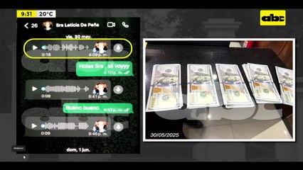 Los audios que confirman sobres con plata en Mburuvicha Róga