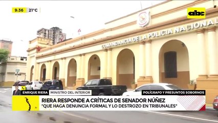 Depuración de la Policía no tiene vuelta atrás, dice Riera frente a fuertes denuncias de senador cartista