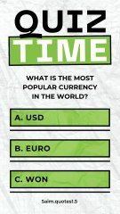 Green and White Simple Minimalist Quiz Time Mobile Video