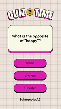 Beige Modern Interactive Animated Quiz Time Mobile Video