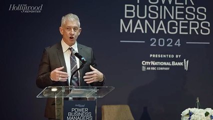 Jane Lynch Presents Icon Award to John McILwee at THR's Power Business Managers Event 2024 | THR Video