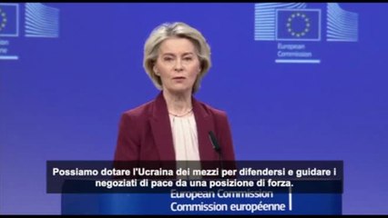 Von der Leyen: piano per mettere l'Ucraina in "posizione di forza"