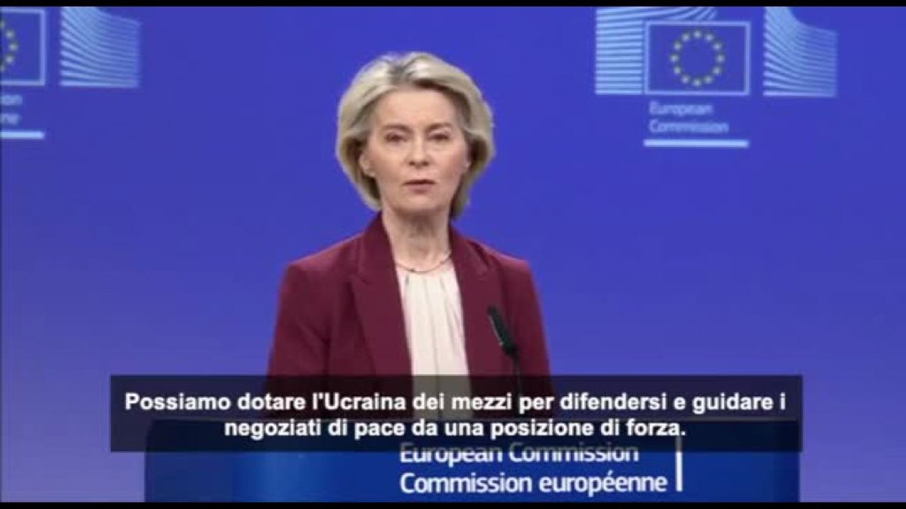 Von der Leyen: piano per mettere l'Ucraina in "posizione di forza"