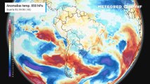 Anomalias de temperatura em 850hPa