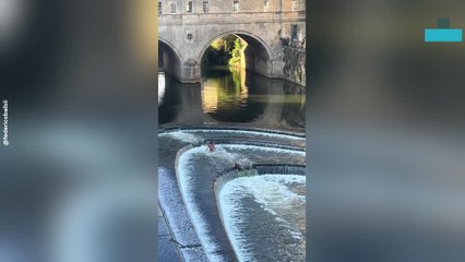 Two People Spotted Bathing in the Canal in Bath