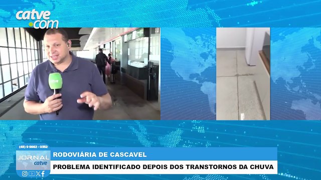 Rodoviária de Cascavel: problema é identificado após transtornos causados pela chuva