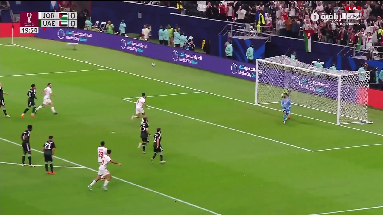 هدف علي علوان لاعب الأردن ضد الإمارات فى كأس العرب قطر 2025