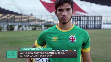 Santa Cruz anuncia volante Andrey, Ex-Vasco, Coritiba e Ceará