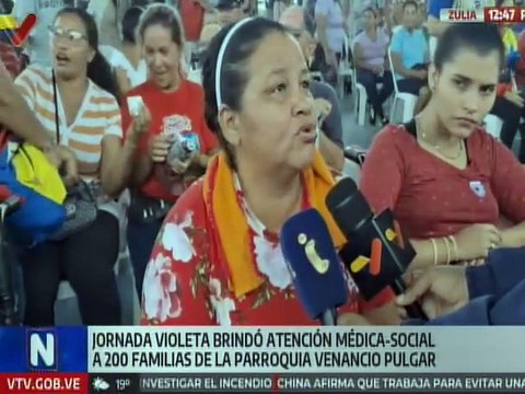 Zulia | Jornada Violeta ofreció atención médica y social a 200 familias de la pqa. Venancio Pulgar