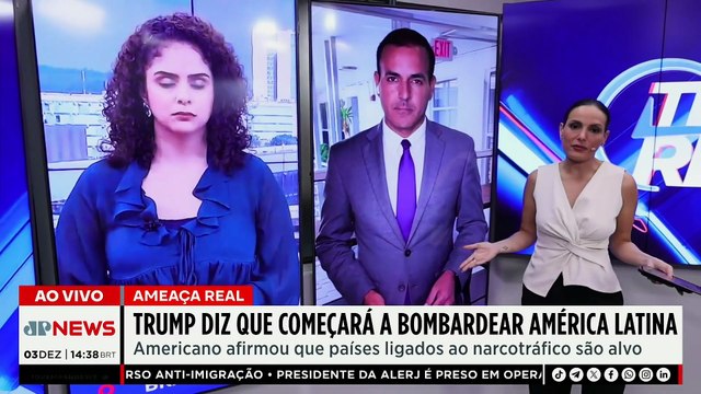 Trump diz que EUA vão bombardear países na América Latina ligados ao narcotráfico | TEMPO REAL