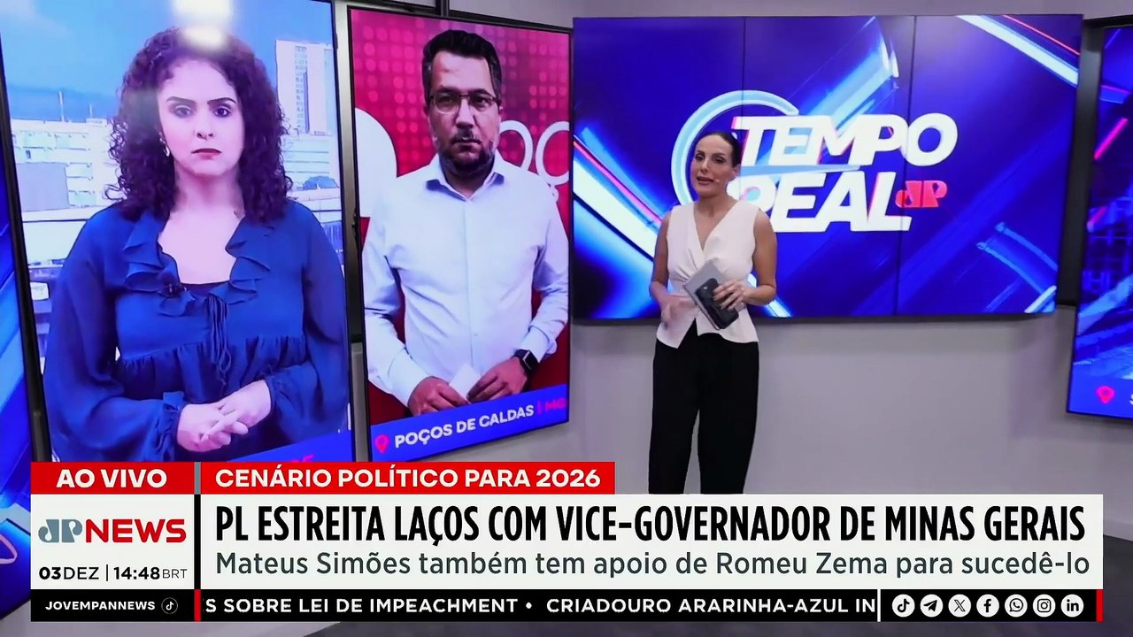 PL estreita laços com Mateus Simões, vice-governador de MG, para eleições de 2026 | TEMPO REAL