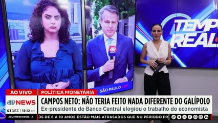 Campos Neto elogia trabalho de Gabriel Galípolo à frente do Banco Central | TEMPO REAL