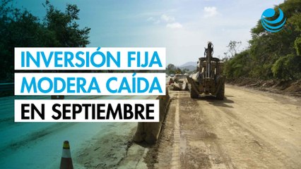 Inversión fija modera caída en septiembre por mayores gastos en maquinaria