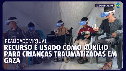 Crianças traumatizadas em Gaza são tratadas com realidade virtual