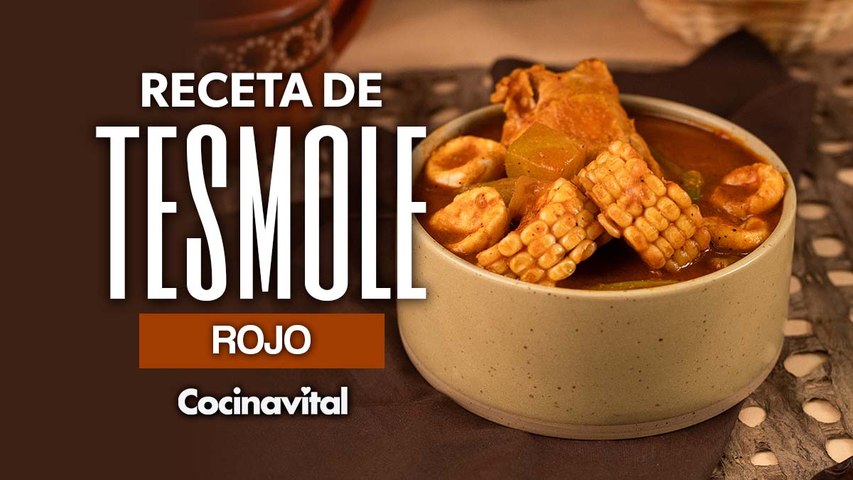 Receta de tesmole rojo con pollo