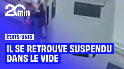 États-Unis : Le chauffeur d’un camion se retrouve suspendu dans le vide en pleine tempête de neige