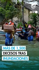 Balance de las inundaciones que azotan varios países de Asia supera los 1.500 muertos